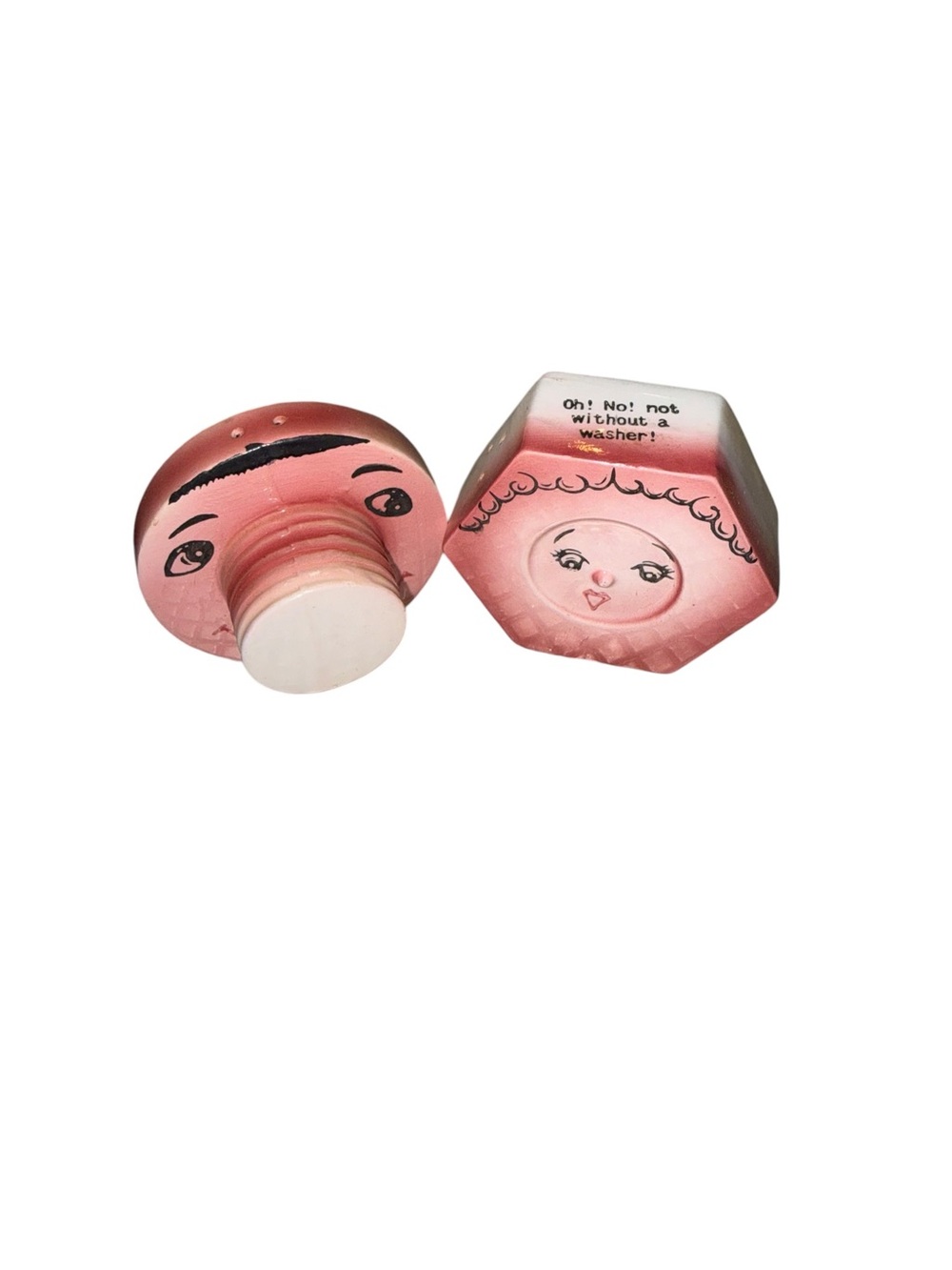 Rare vintage GNCO anthropomorphic novelty salt and pepper shakers
